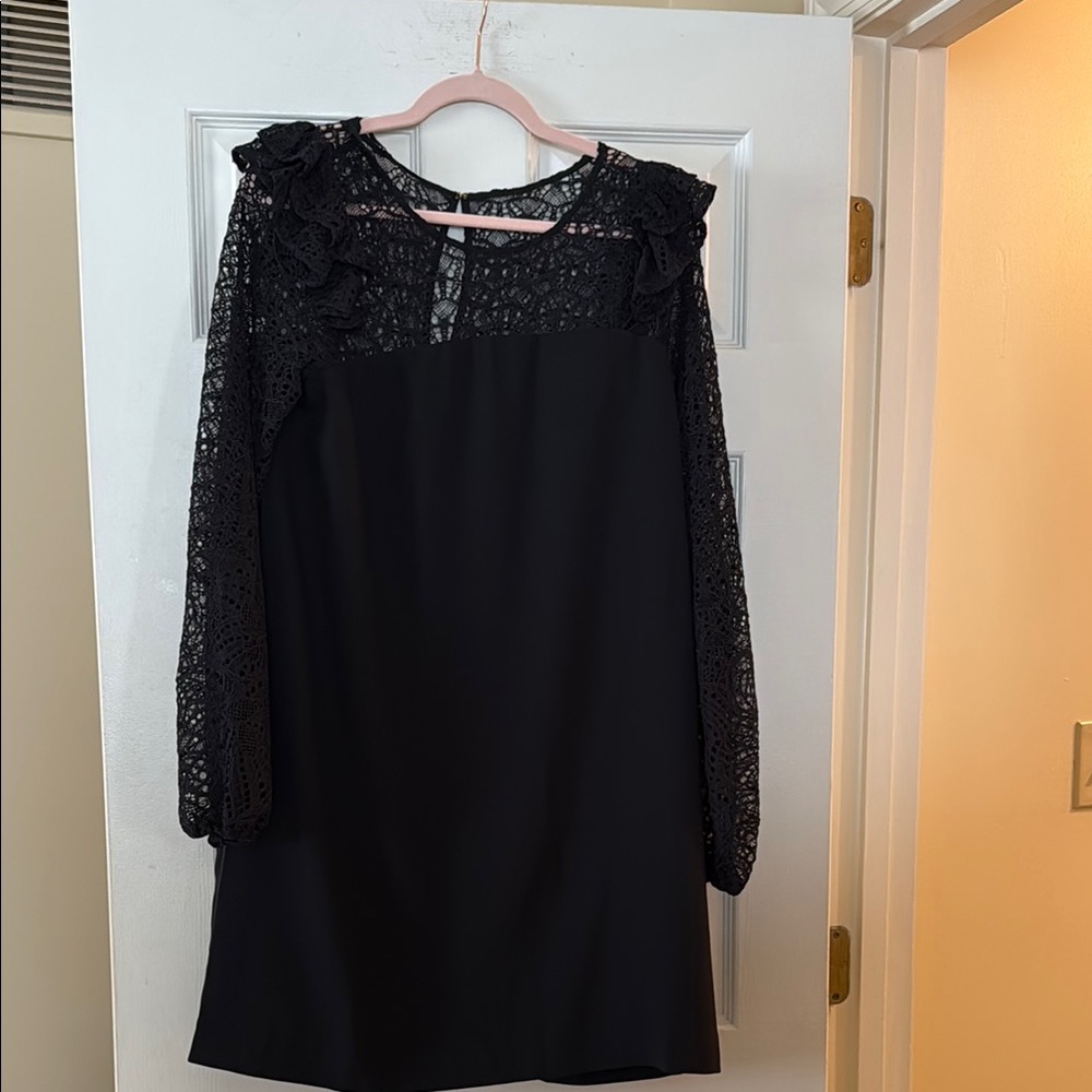Elegant Navy Lace Dress